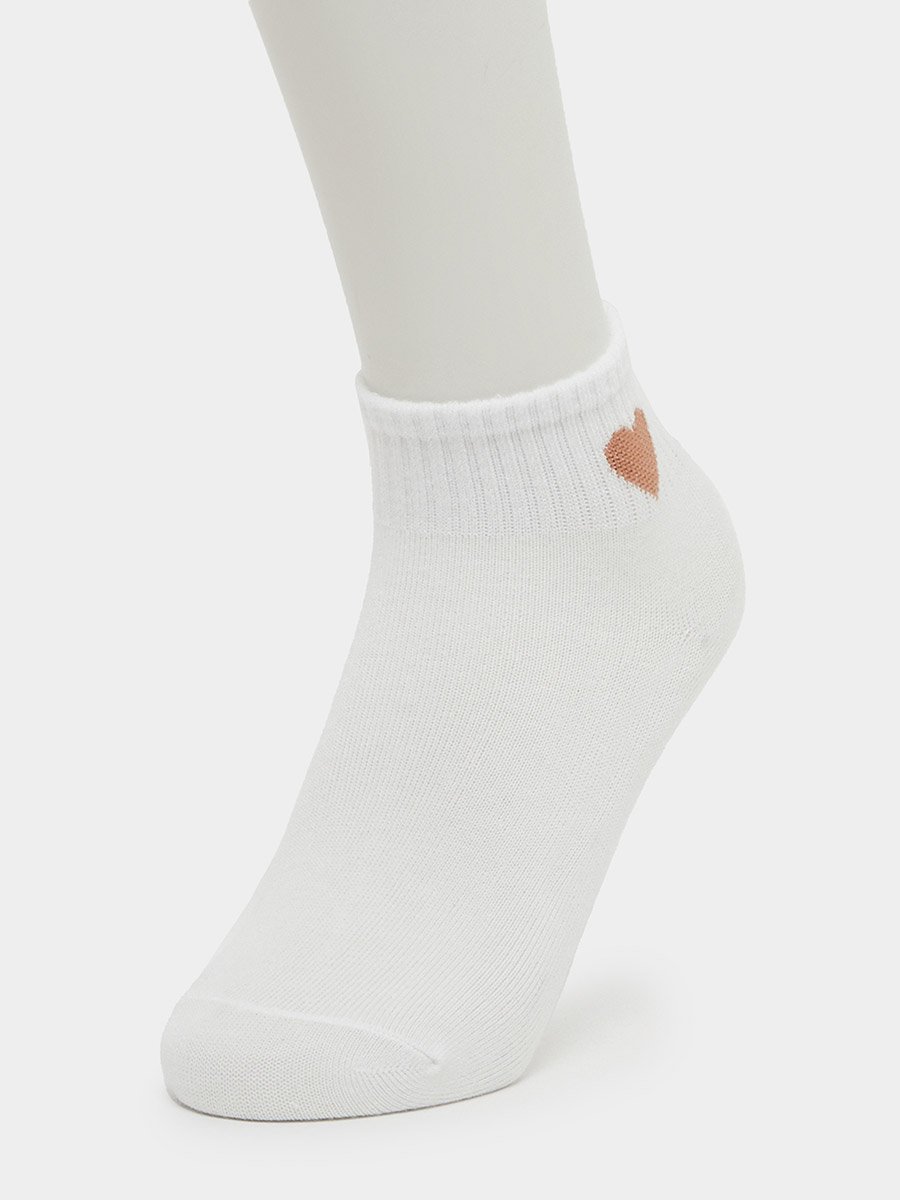 Set of 10 - Heart Embroidered Socks