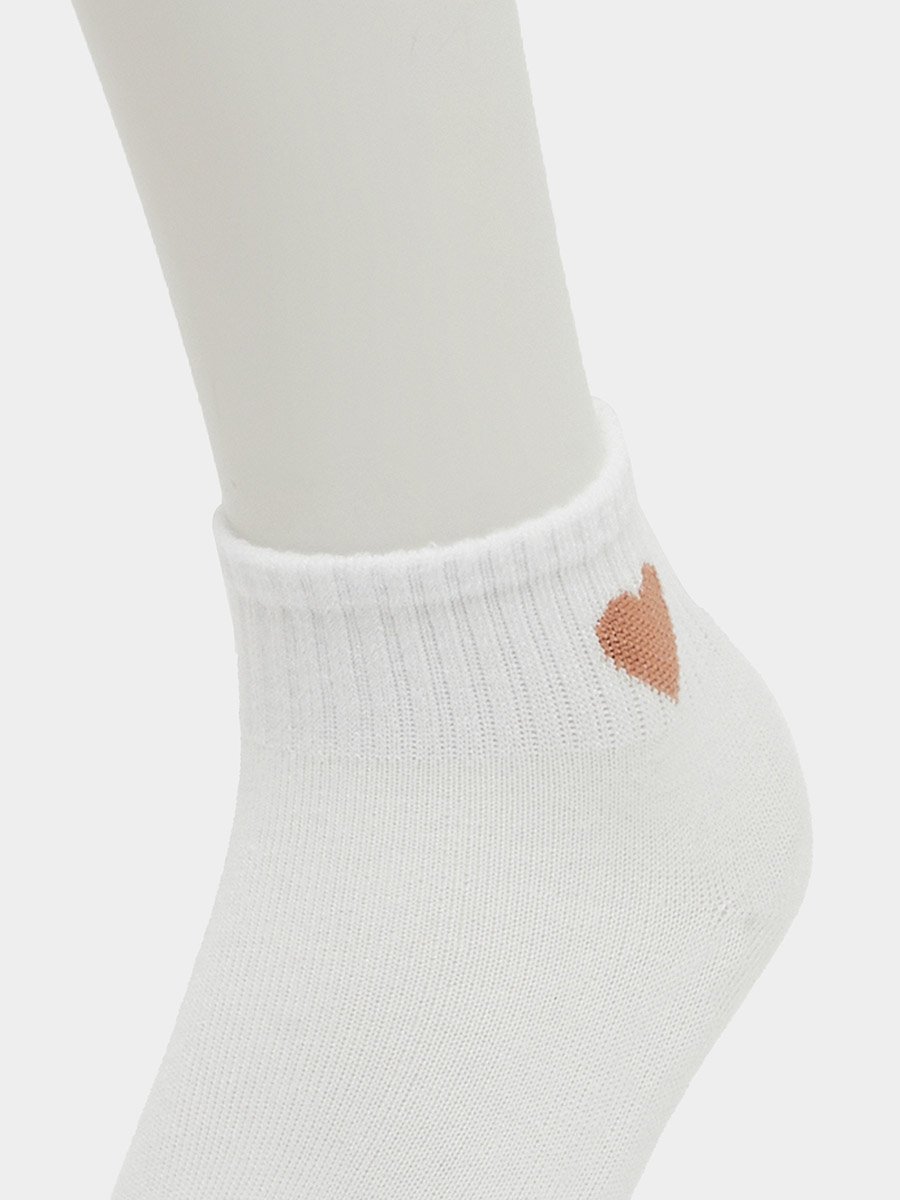 Set of 10 - Heart Embroidered Socks