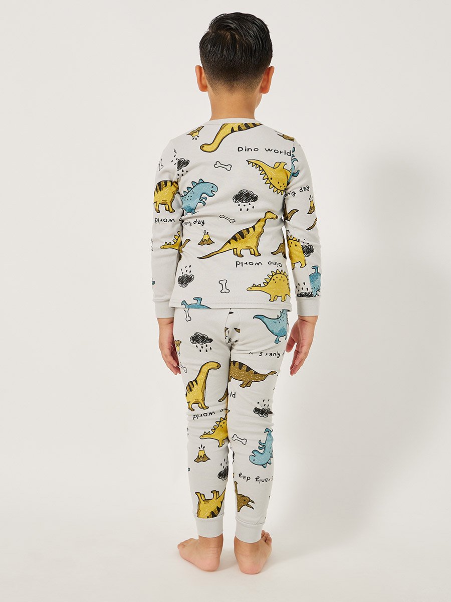 All-Over Print Round Neck T-Shirt and Pyjama Set