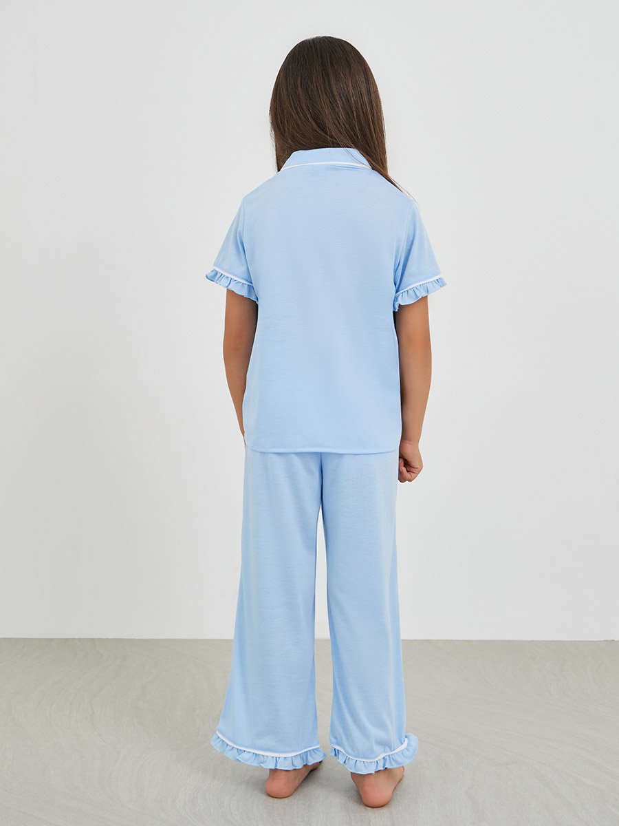 Printed Buttoned Shirt and Pyjama Set