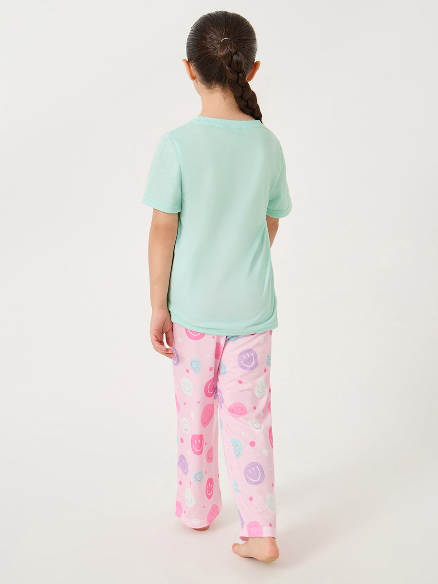 Printed Short Sleeve T-Shirt and Pyjama Set