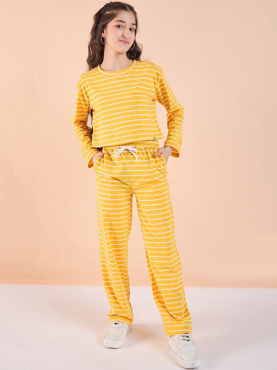 Striped Long Sleeve T-Shirt with Track Pants