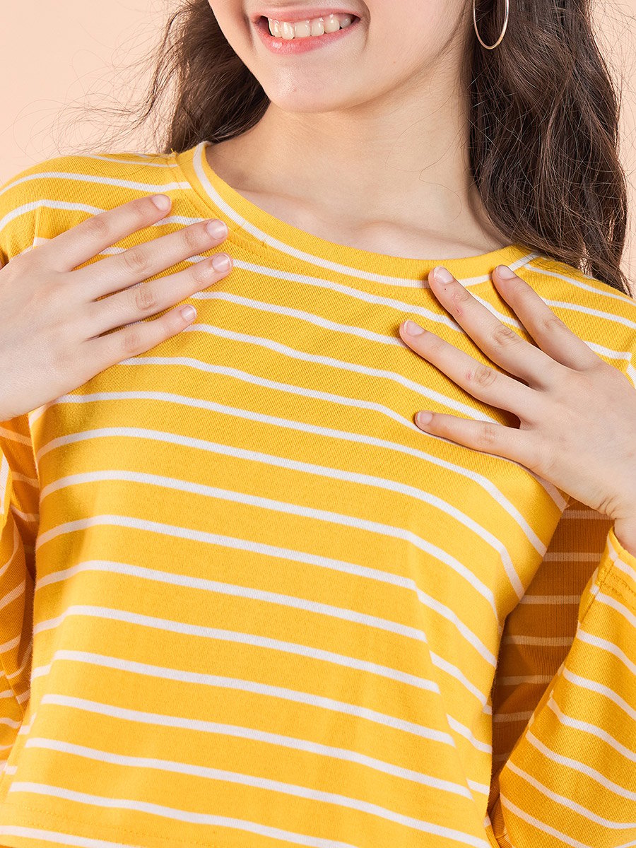 Striped Long Sleeve T-Shirt with Track Pants