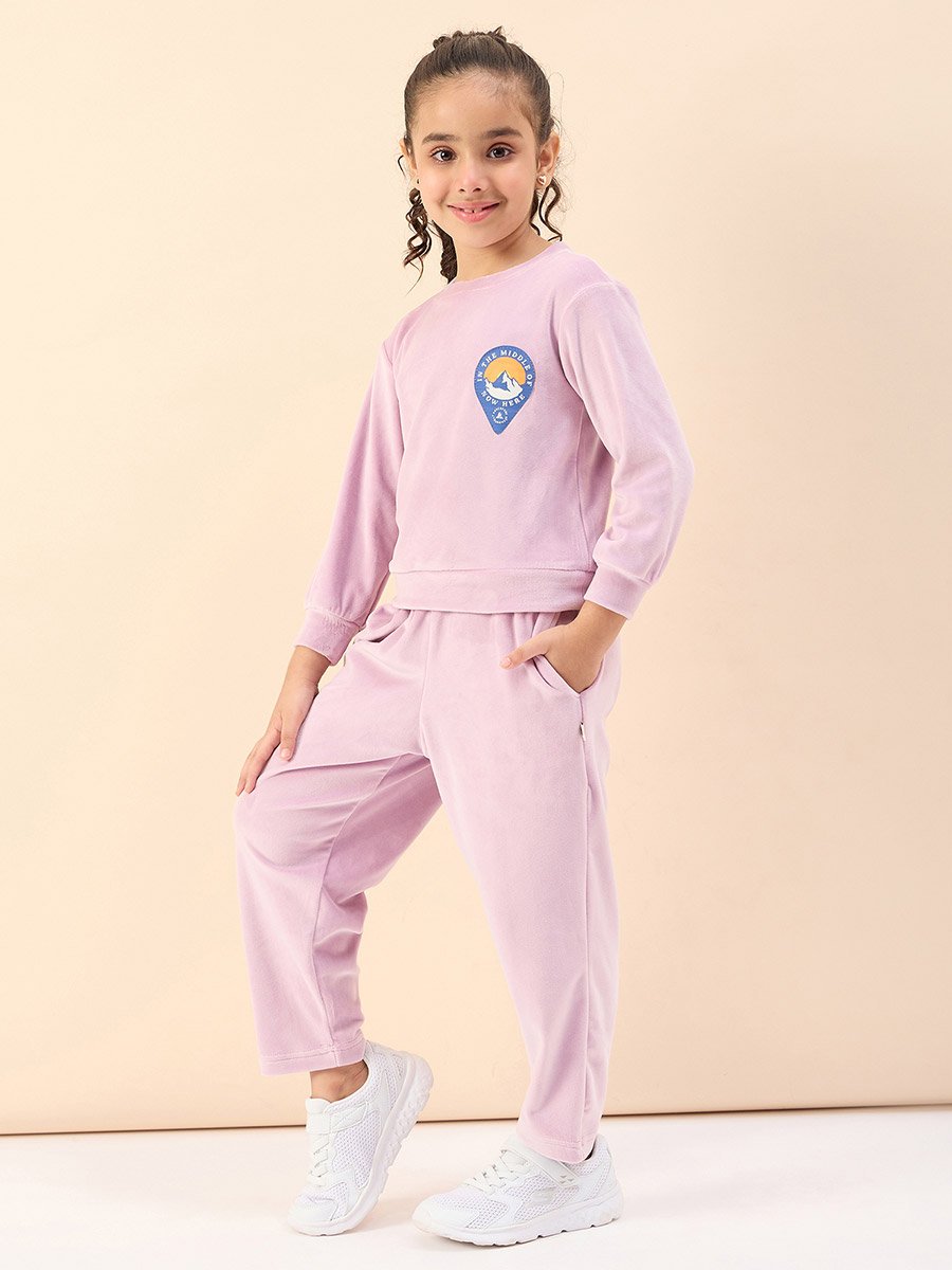 Graphic Print Sweatshirt with Joggers