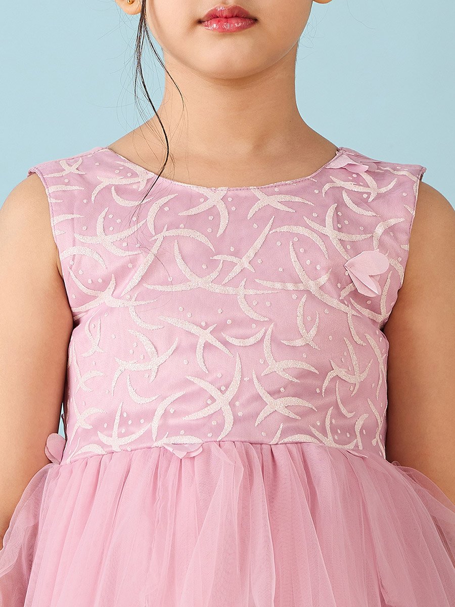 Embellished Layered A-Line Dress