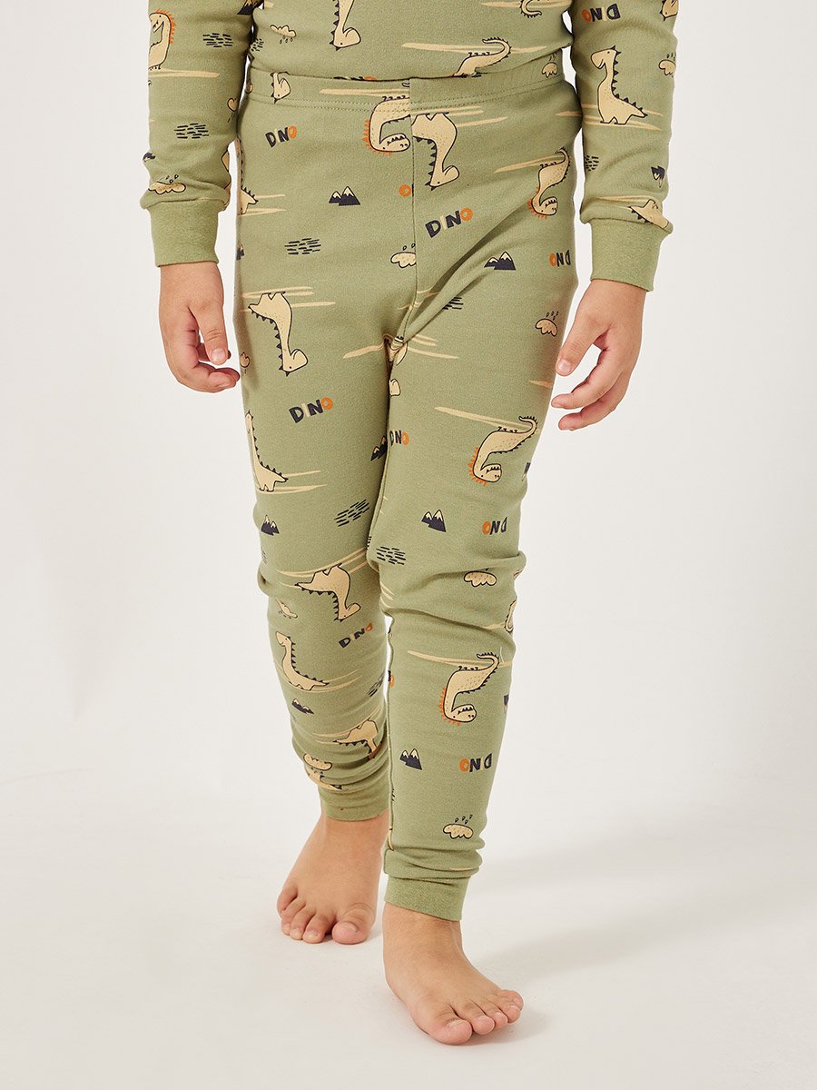 All-Over Print Round Neck T-Shirt and Pyjama Set