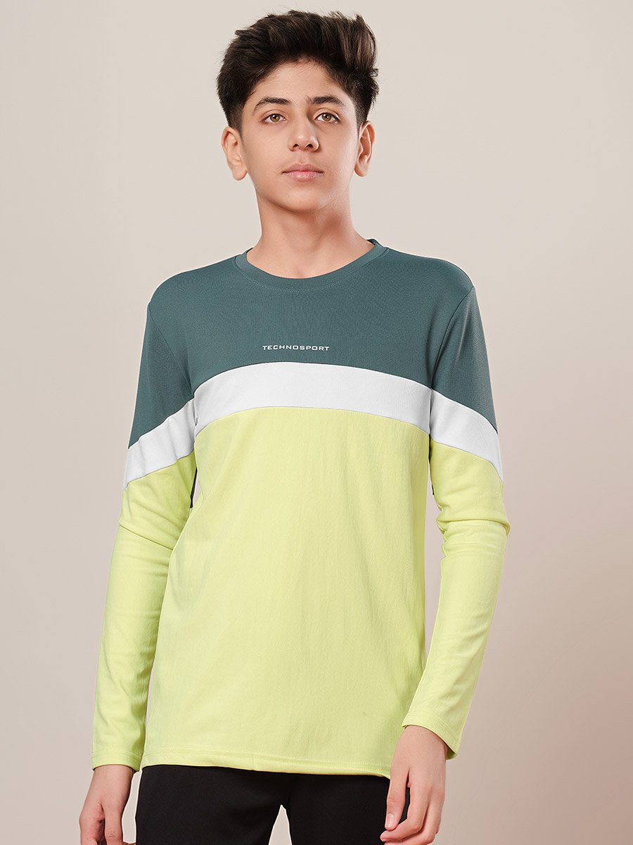 Color Block Long Sleeve T-Shirt