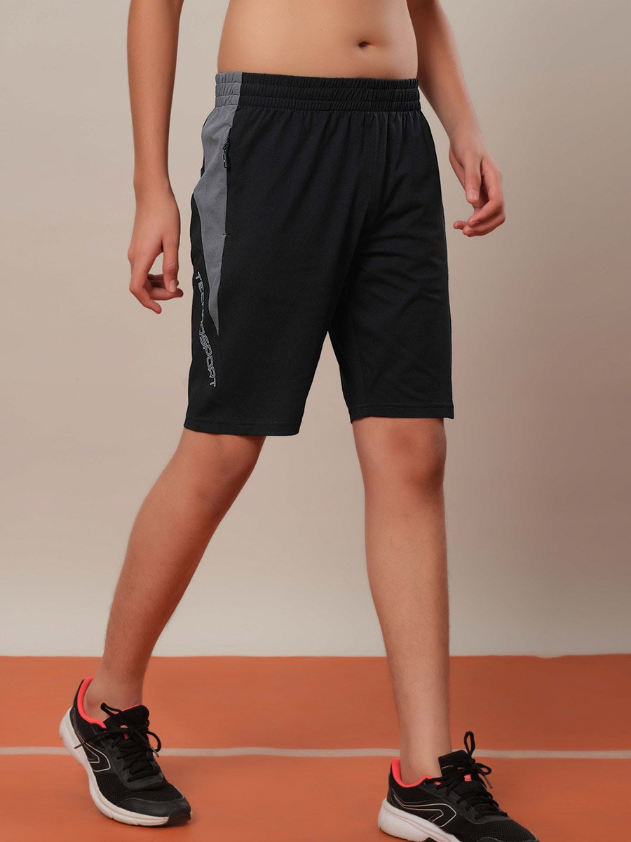 Color Block Elasticated Waistband Shorts