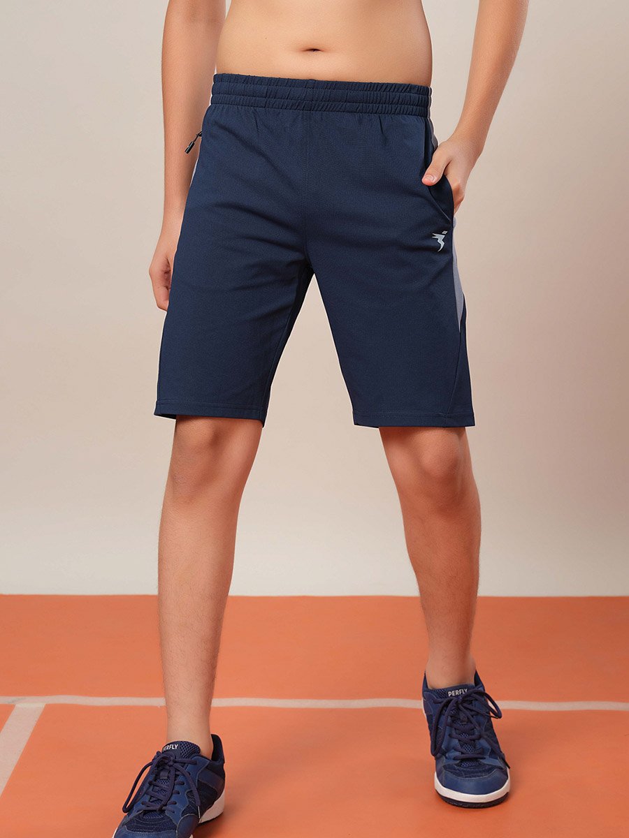 Boys Color Block Elasticated Waistband Shorts