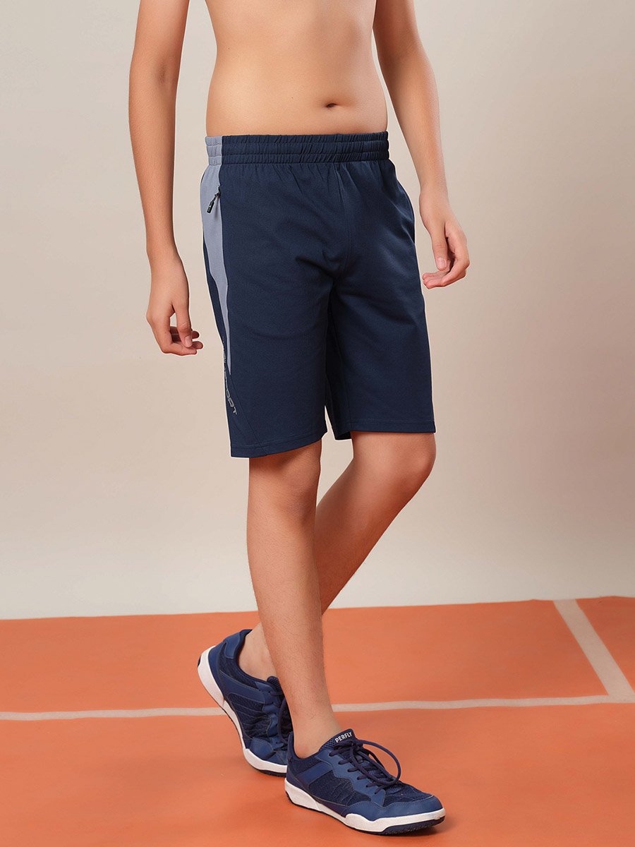 Boys Color Block Elasticated Waistband Shorts