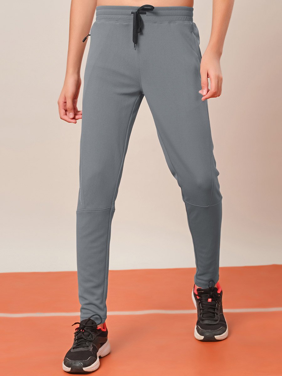 Solid Slim Fit Sports Track Pants
