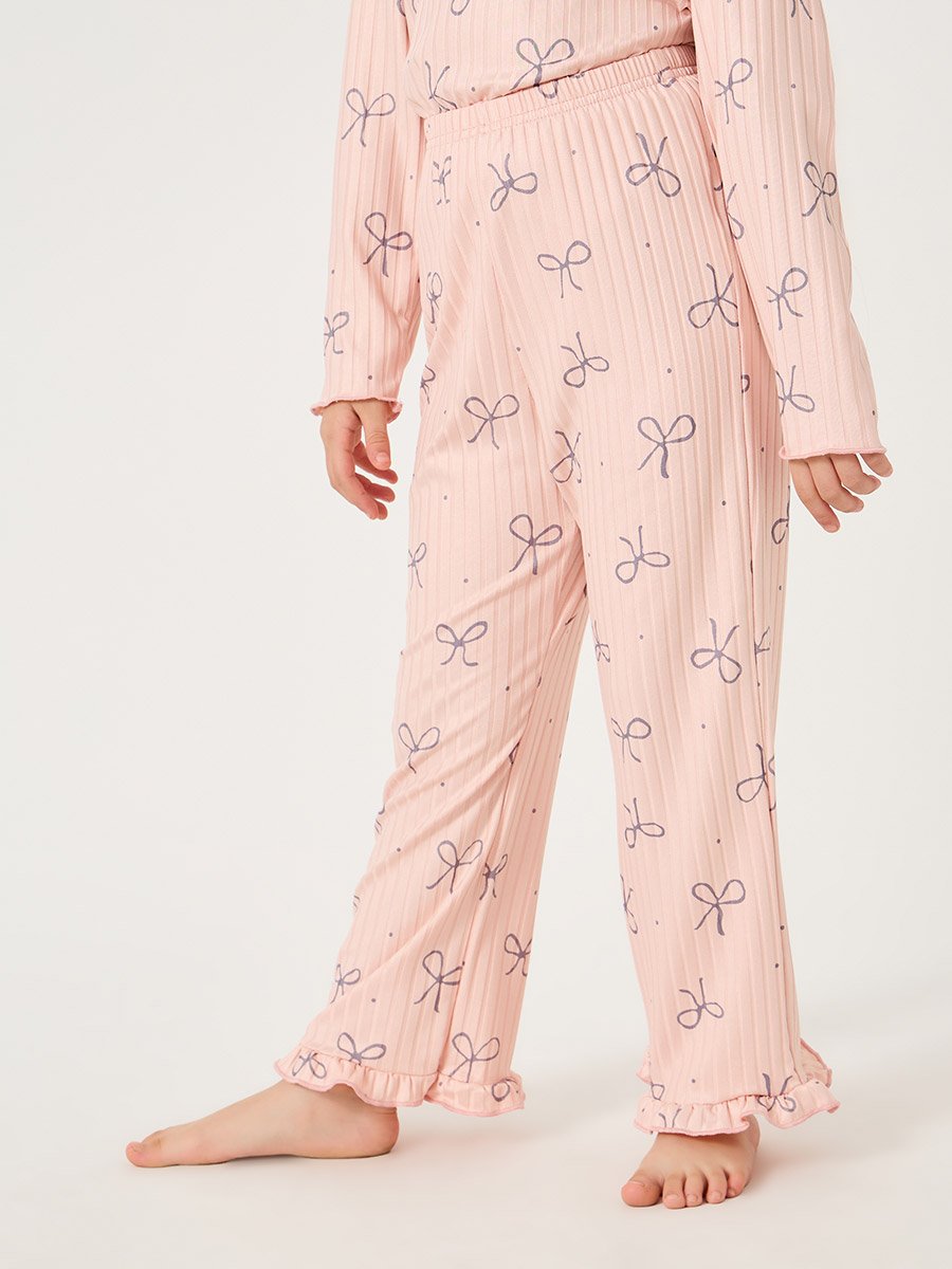 Printed Round Neck T-Shirt and Pyjama Set