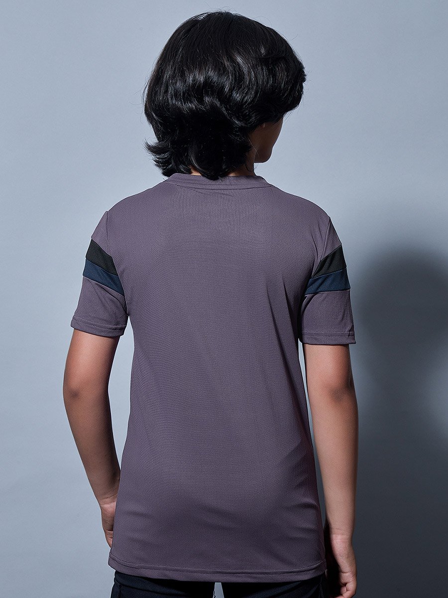 Color Block Short Sleeves Round Neck T-Shirt