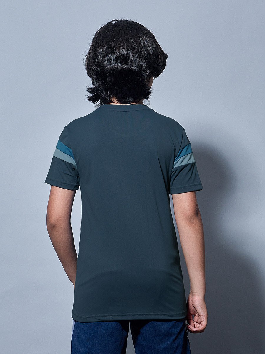 Color Block Short Sleeves Round Neck T-Shirt
