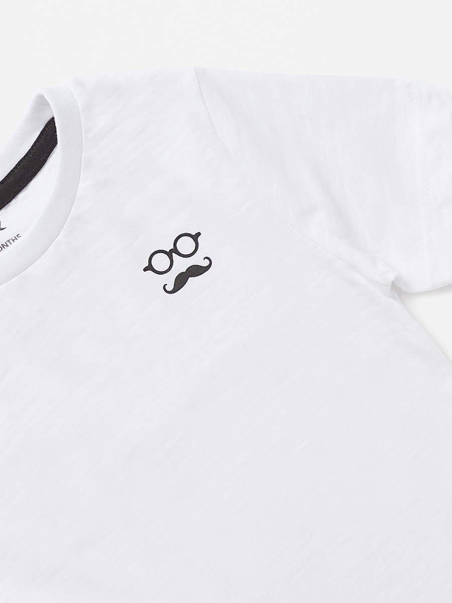 Plain BCI Cotton T-shirt with Round Neck and Short Sleeves