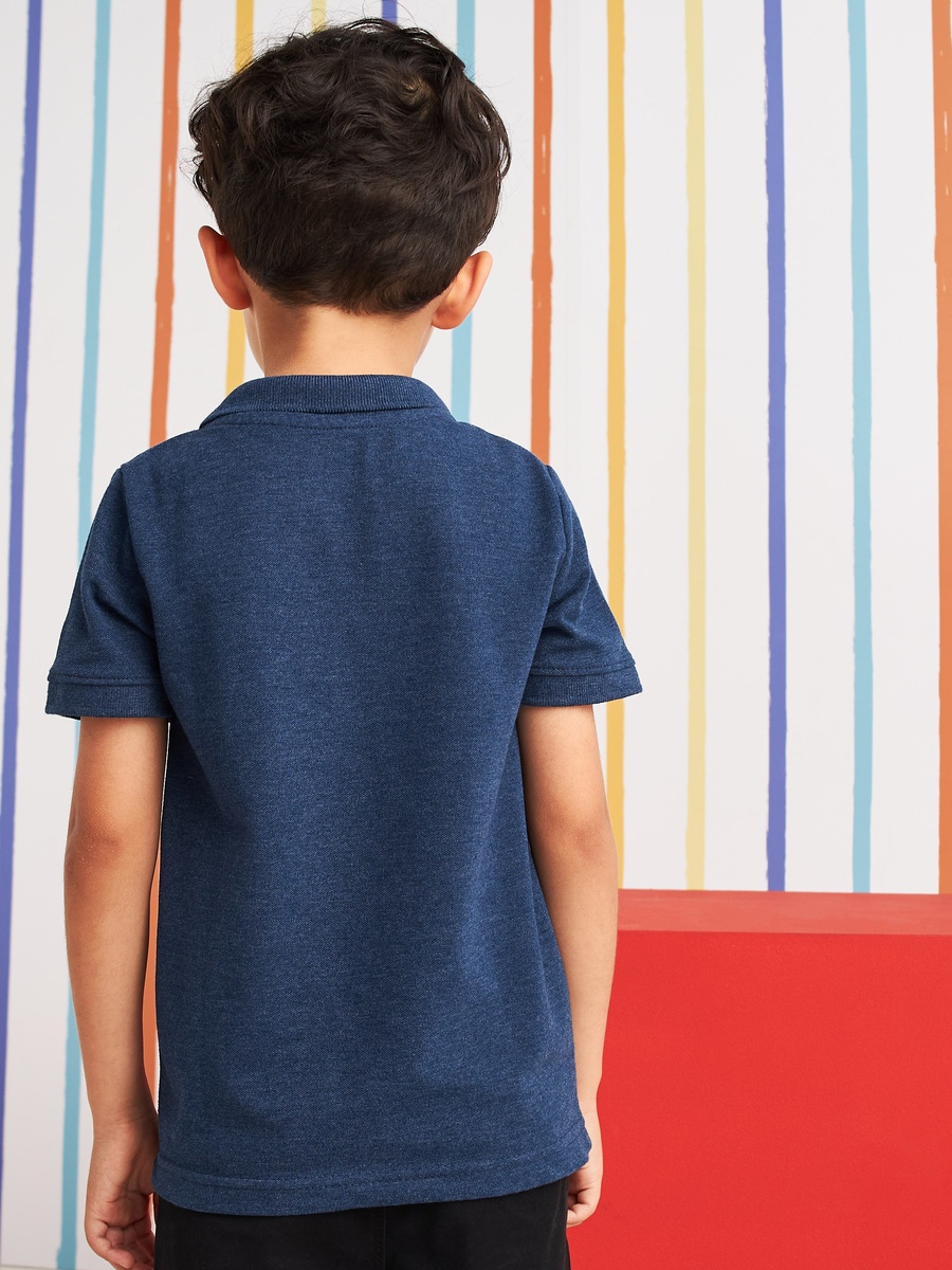 Plain Fade Resistant Polo T-shirt with Short Sleeves