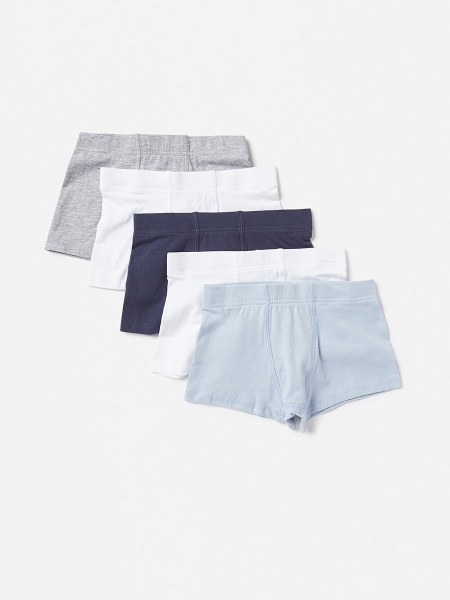 Pack of 5 - Plain Trunks with Elasticised Waistband