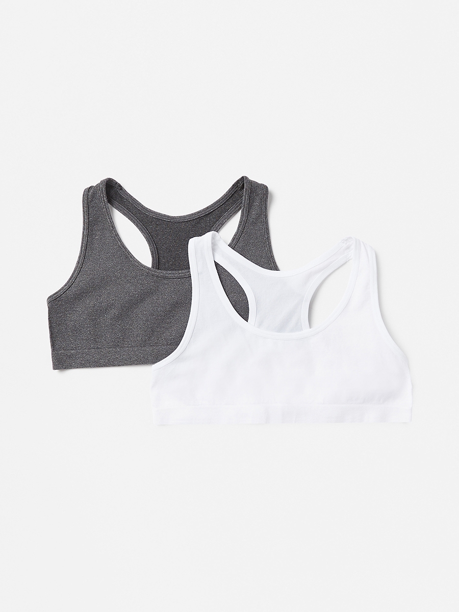 Pack of 2 - Racerback Seamless Sports Bra with Elasticised Band