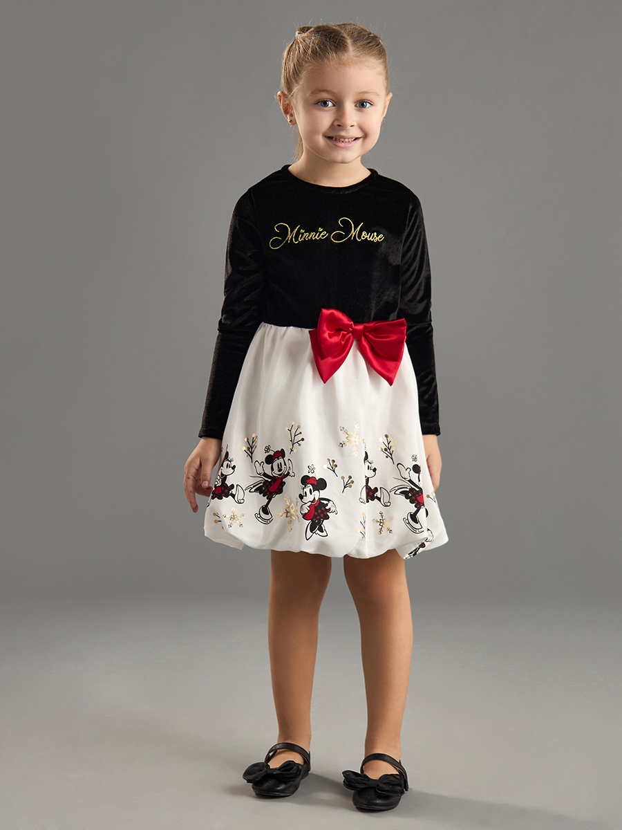 Minnie Mouse Print Balloon Dress with Long Sleeves For Default Category at  Kuwait | Styli