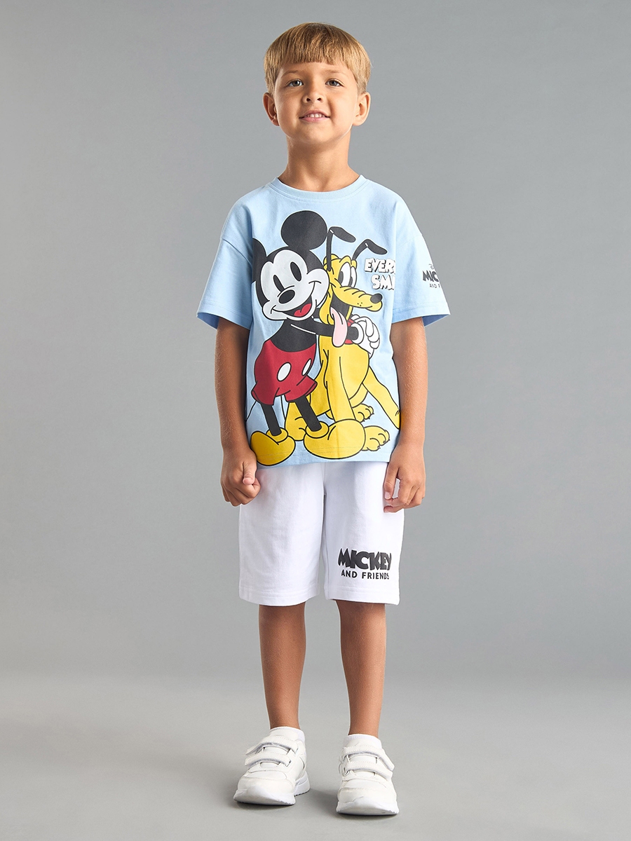 Mickey and Friends Print T-shirt and Shorts Set