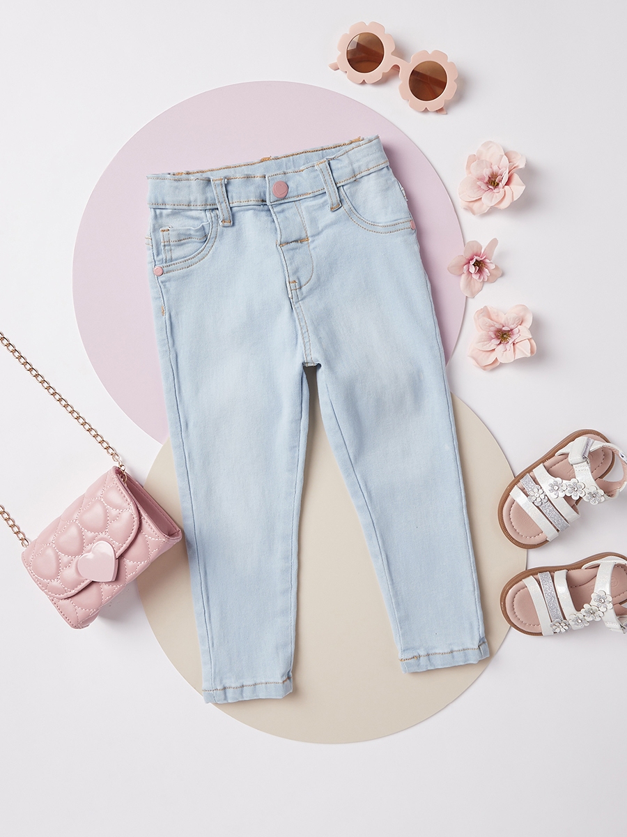 Comfort Fit Full Length Jeans with 5-Pockets