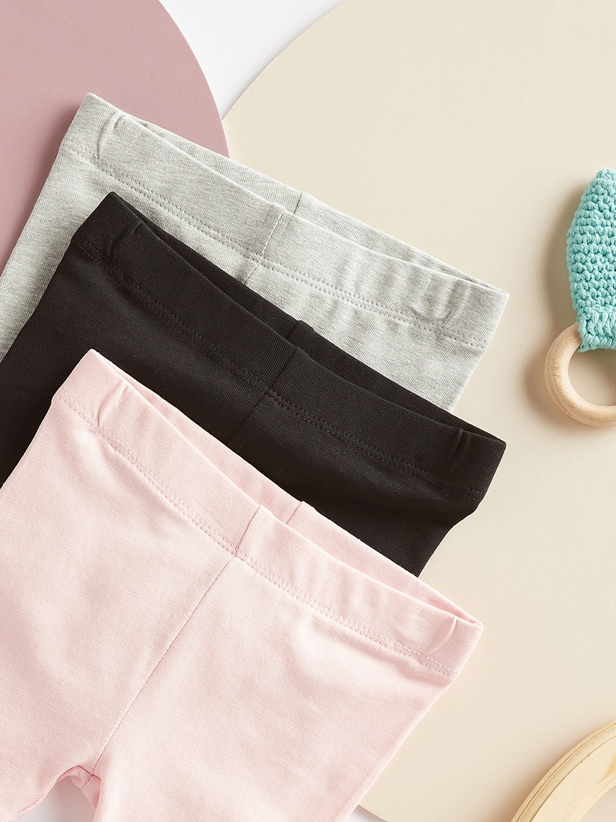 Pack of 3 - Plain Cycling Shorts with Elasticised Waistband