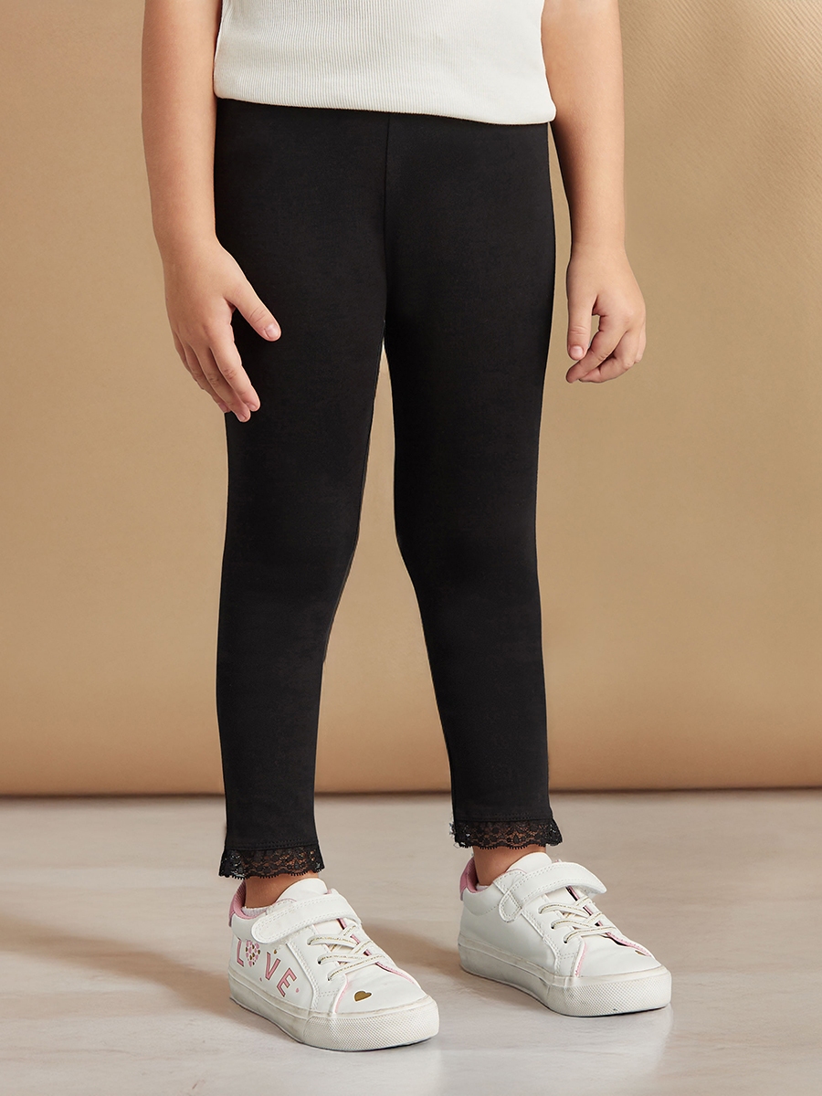 Plain Leggings with Elasticated Waistband