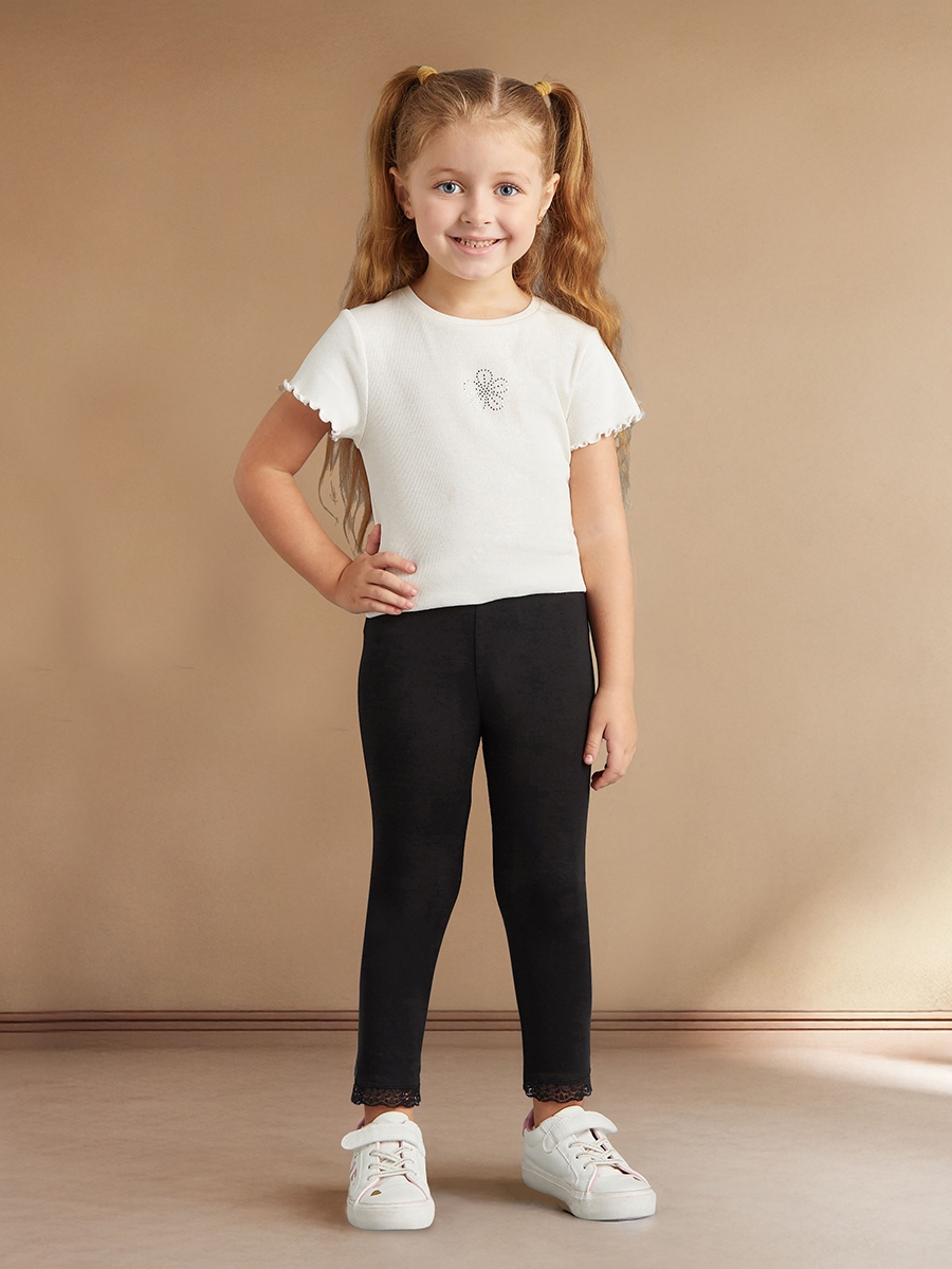 Plain Leggings with Elasticated Waistband