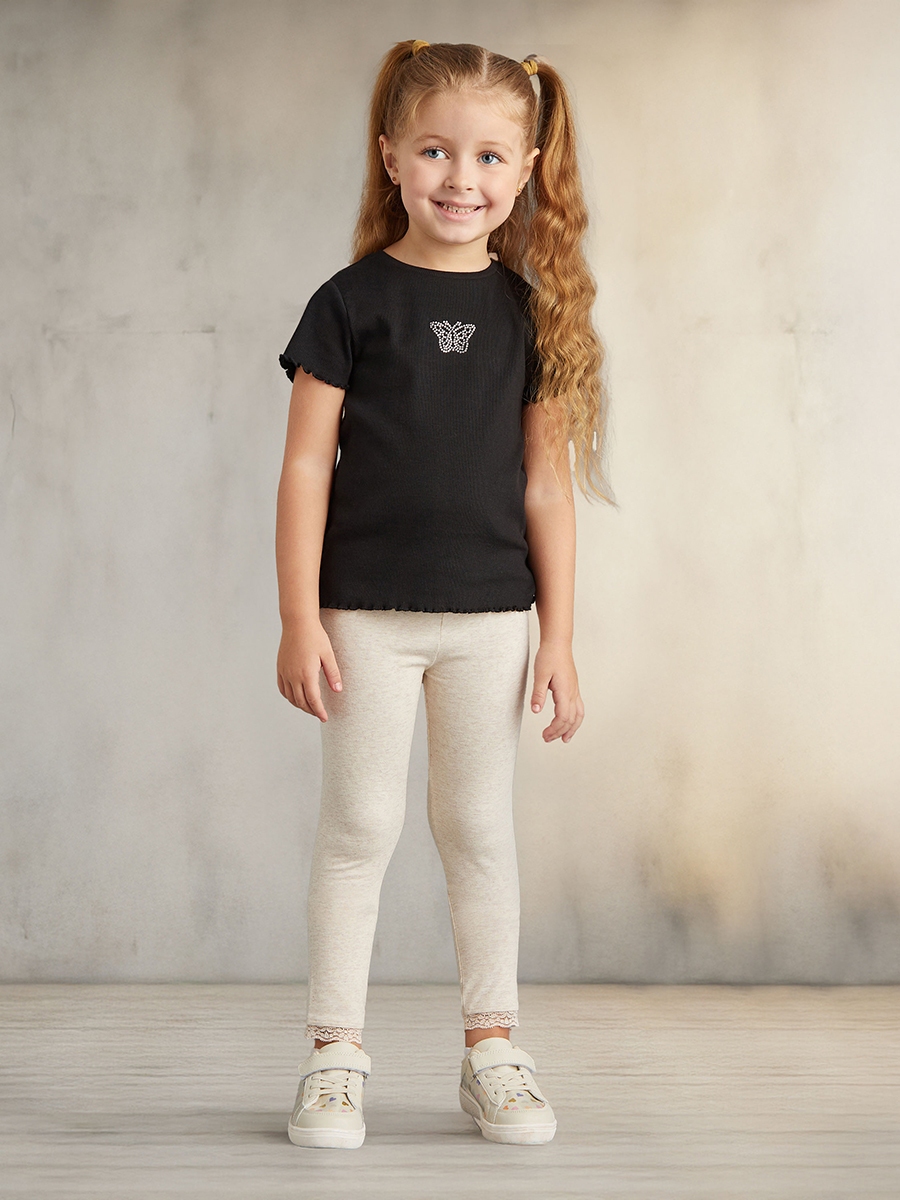 Plain Leggings with Elasticated Waistband