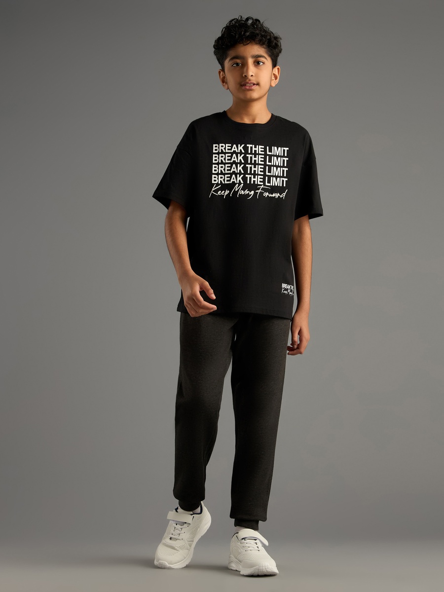 Printed Anti-Pilling Joggers with Drawstring Closure and Pockets