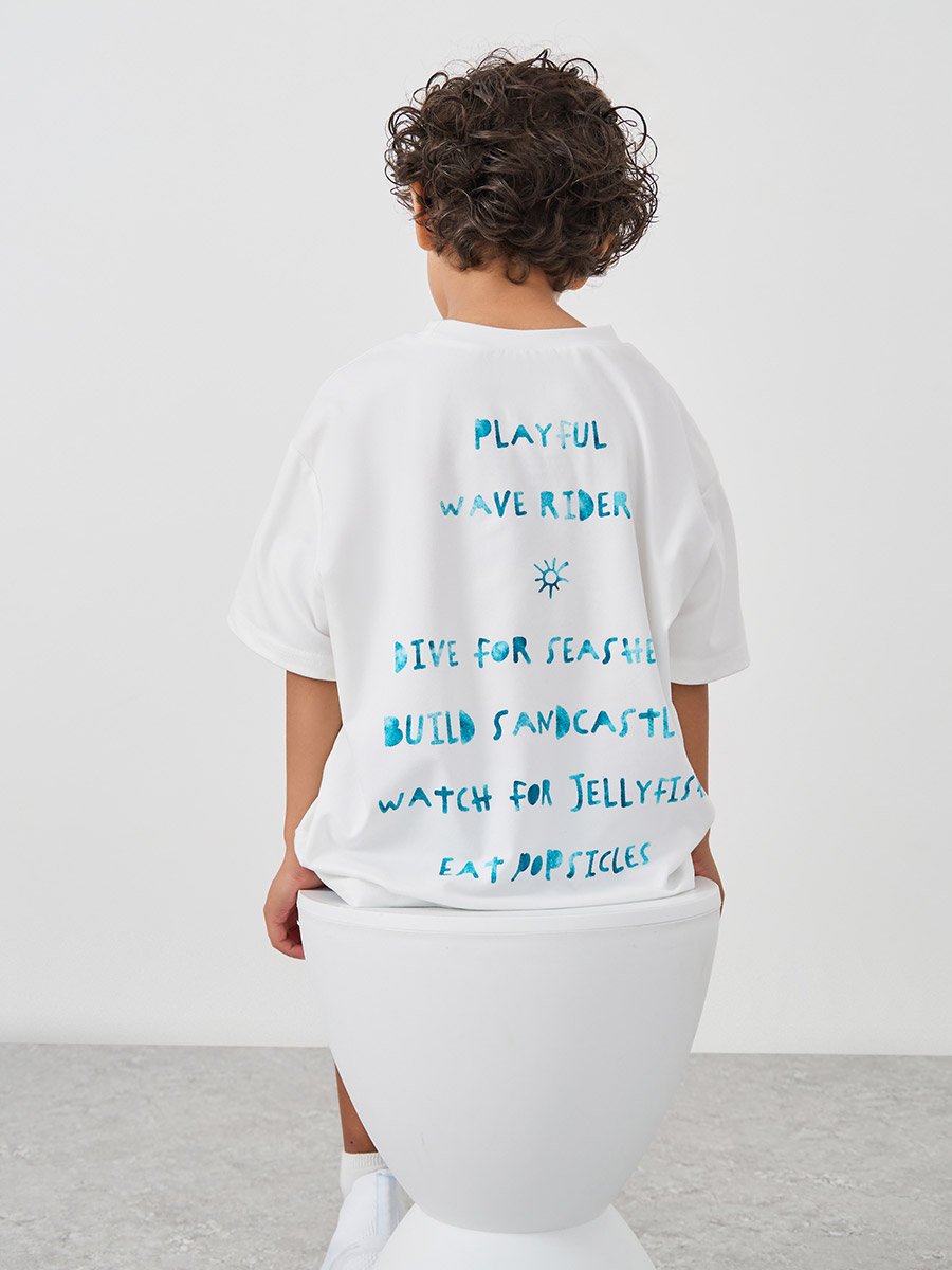 Slogan Print Round Neck T-Shirt