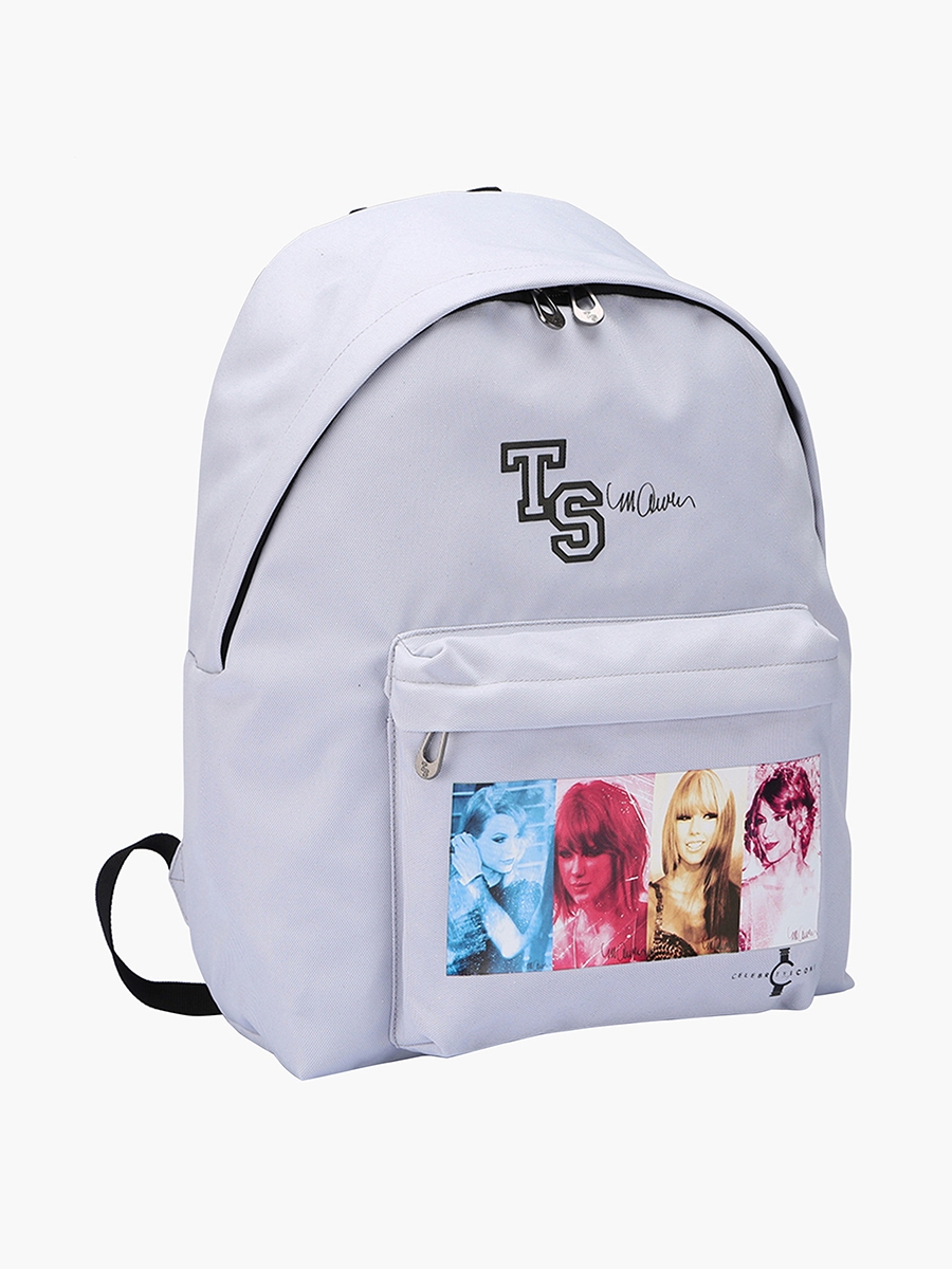 Swifties Print Backpack with Adjustable Straps and Zip Closure - 30x12x40 cm