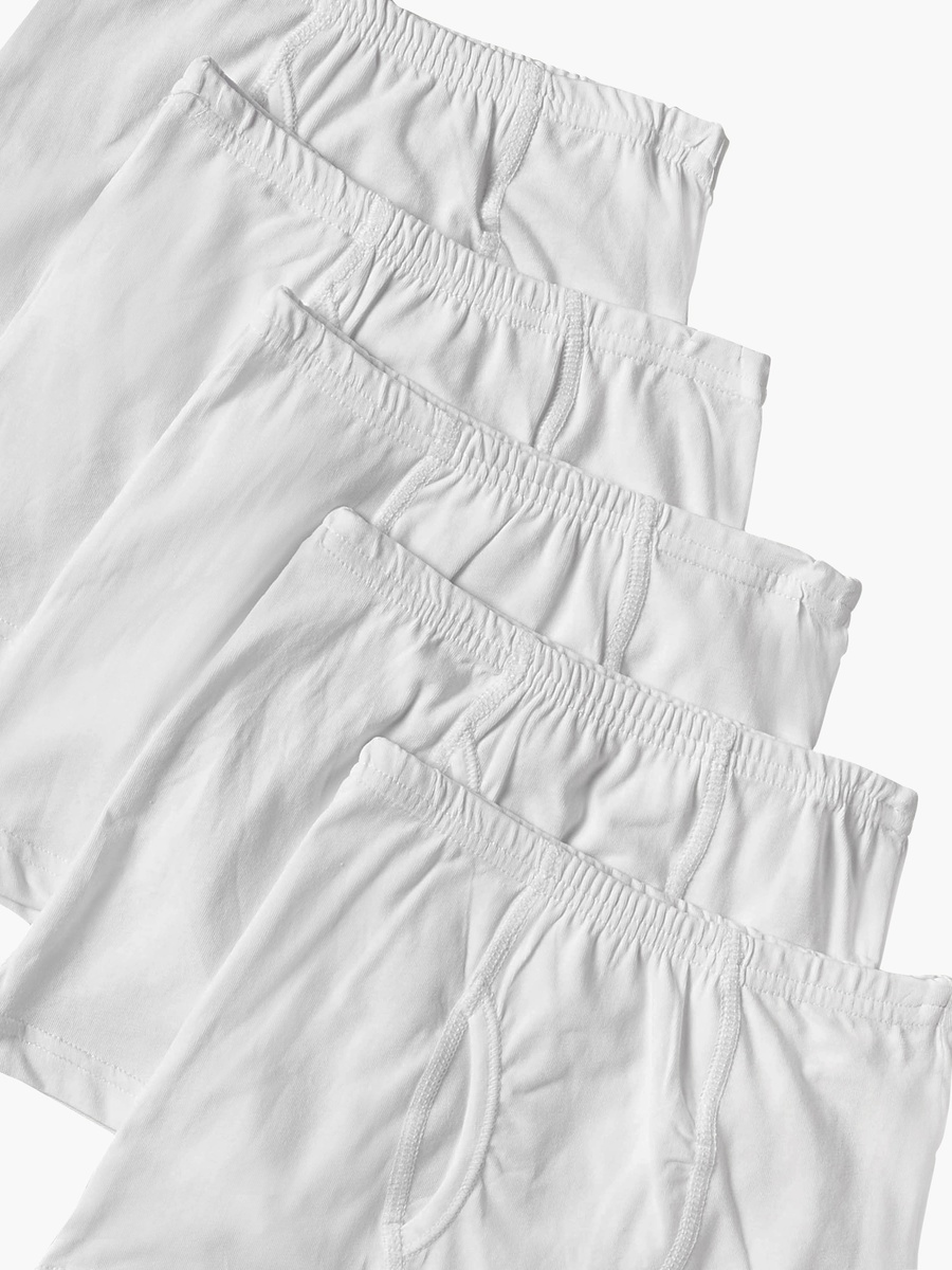 Pack of 5 - Solid Boxers with Elasticised Waistband