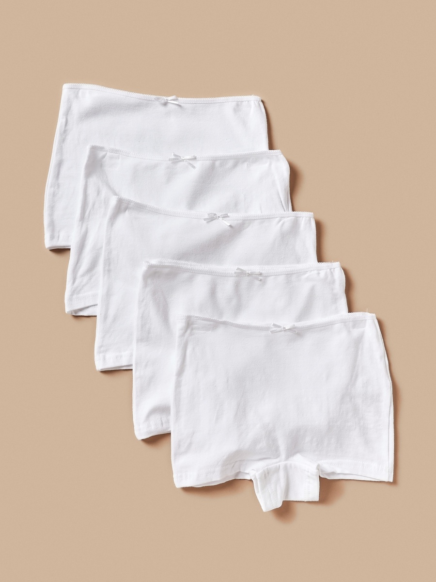 Pack of 5 - Basic Boxers with Bow Detail