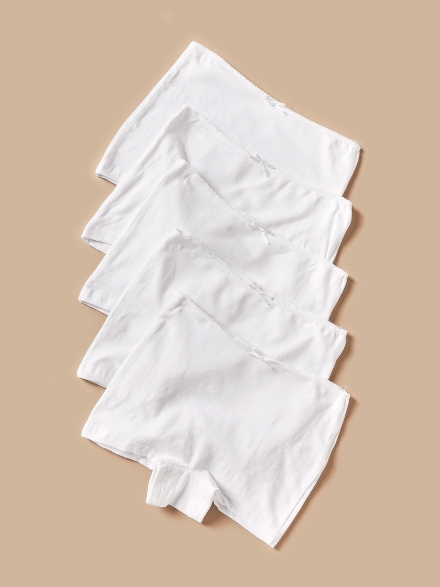 Pack of 5 - Basic Boxers with Bow Detail