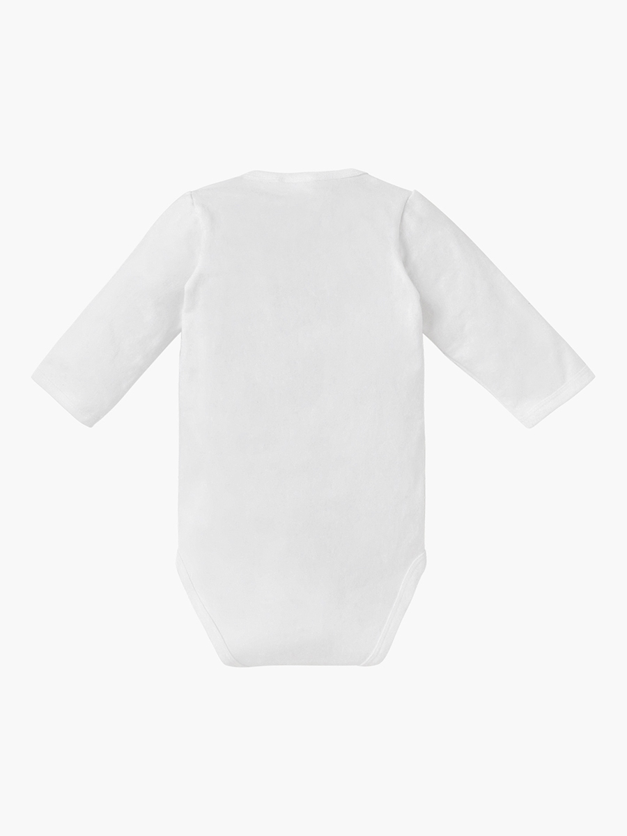 Solid Bodysuit with Long Sleeves and Snap Button Closure