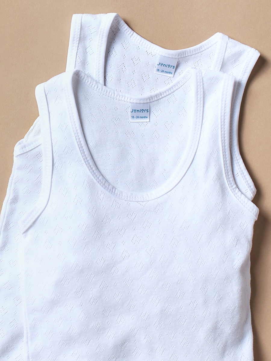 Pack of 2- Solid Sleeveless Vest