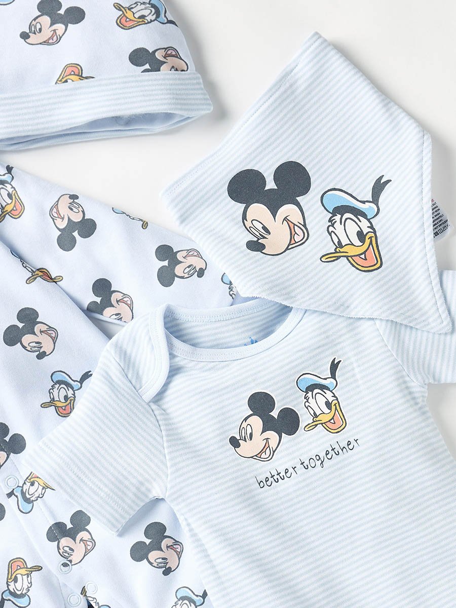 Mickey and Donald Print 4-Piece Clothing Set