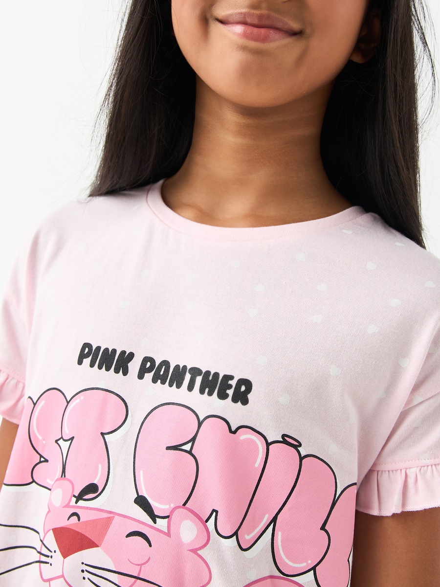 Pack of 2 - Pink Panther Print Night Dress with Short Sleeves For Default  Category at Kuwait | Styli