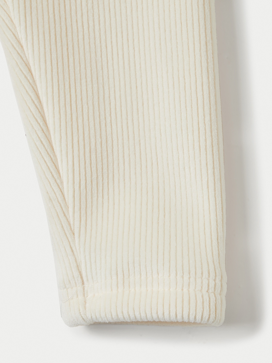 Ribbed Pants with Elasticated Waistband
