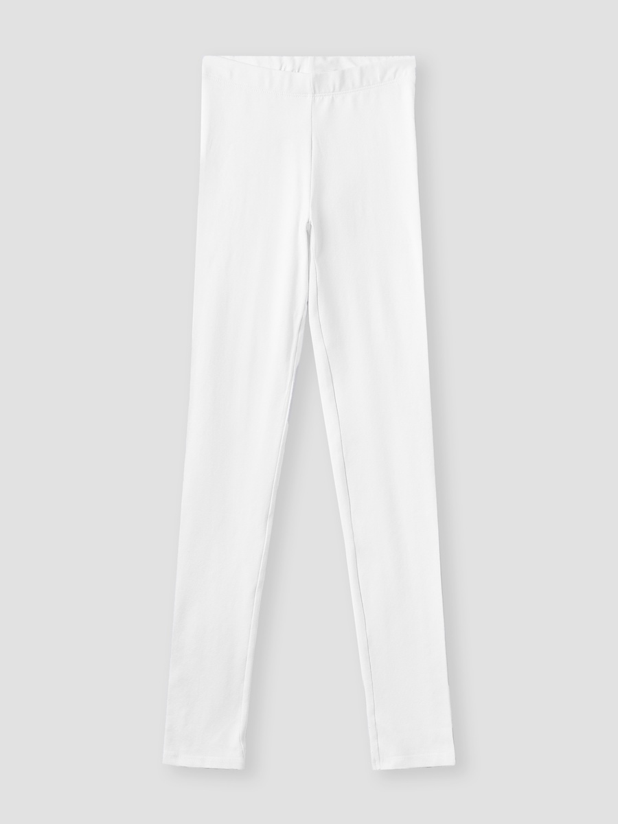 Full-Length Solid Leggings with Elasticised Waistband