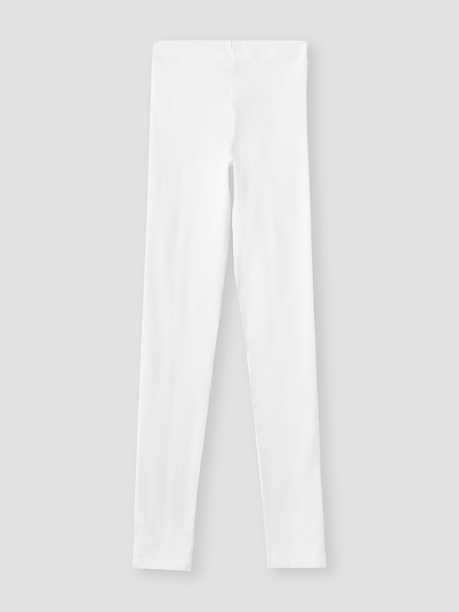 Full-Length Solid Leggings with Elasticised Waistband
