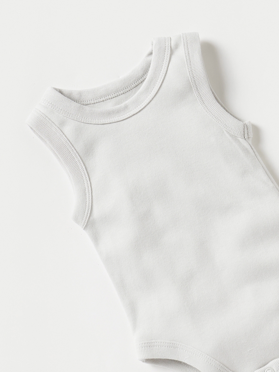 Sleeveless Bodysuit with Snap Button Closure