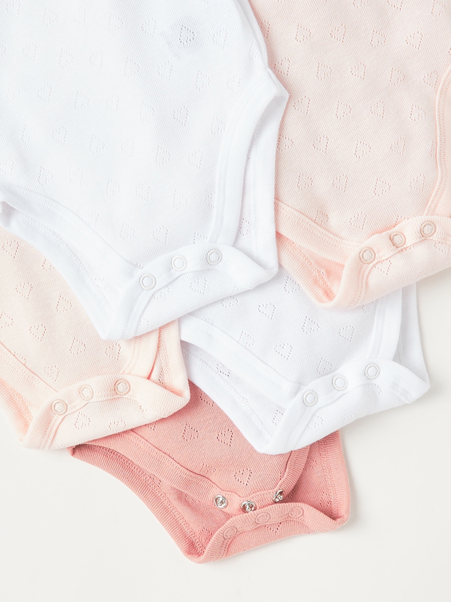 Pack of 5 - Textured Sleeveless Bodysuit