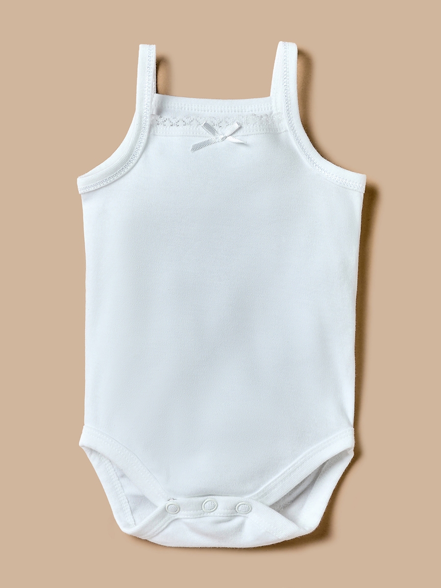 Pack of 5 - Lace Detail Sleeveless Bodysuit with Snap Button Closure