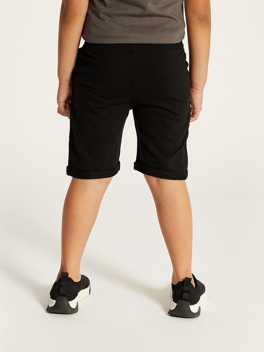Solid Shorts with Pocket Detail and Elasticised Waistband