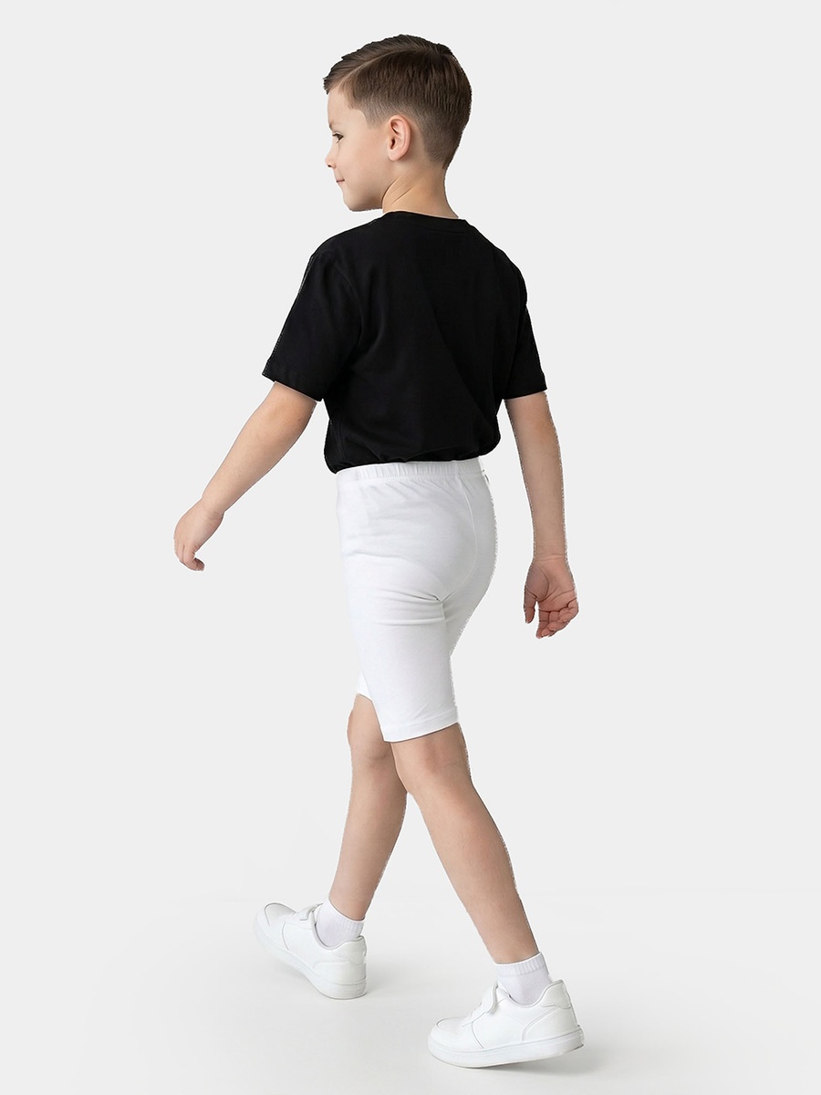 Solid Knee Length Cotton Shorts