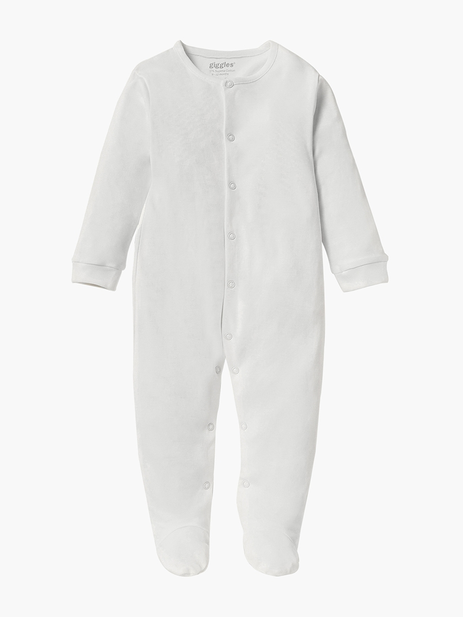 Pack of 2 - Solid Sleepsuit with Long Sleeves