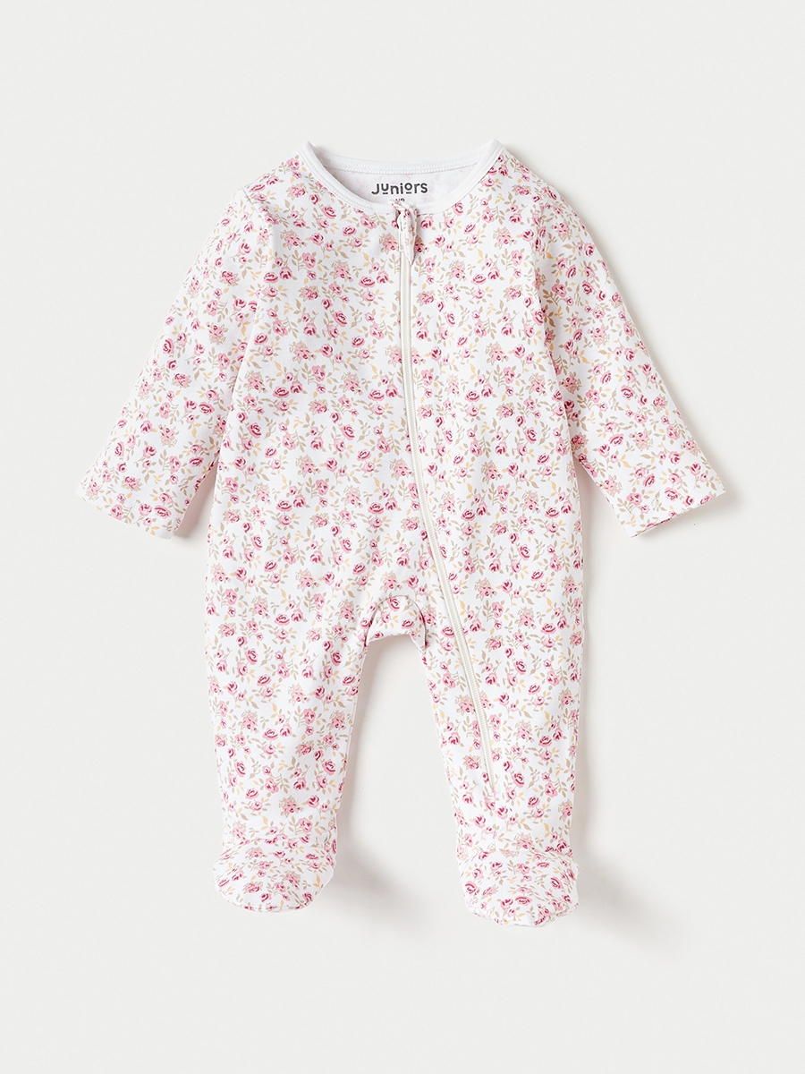 Pack of 3 - All-Over Print Sleepsuit with Zipper Closure