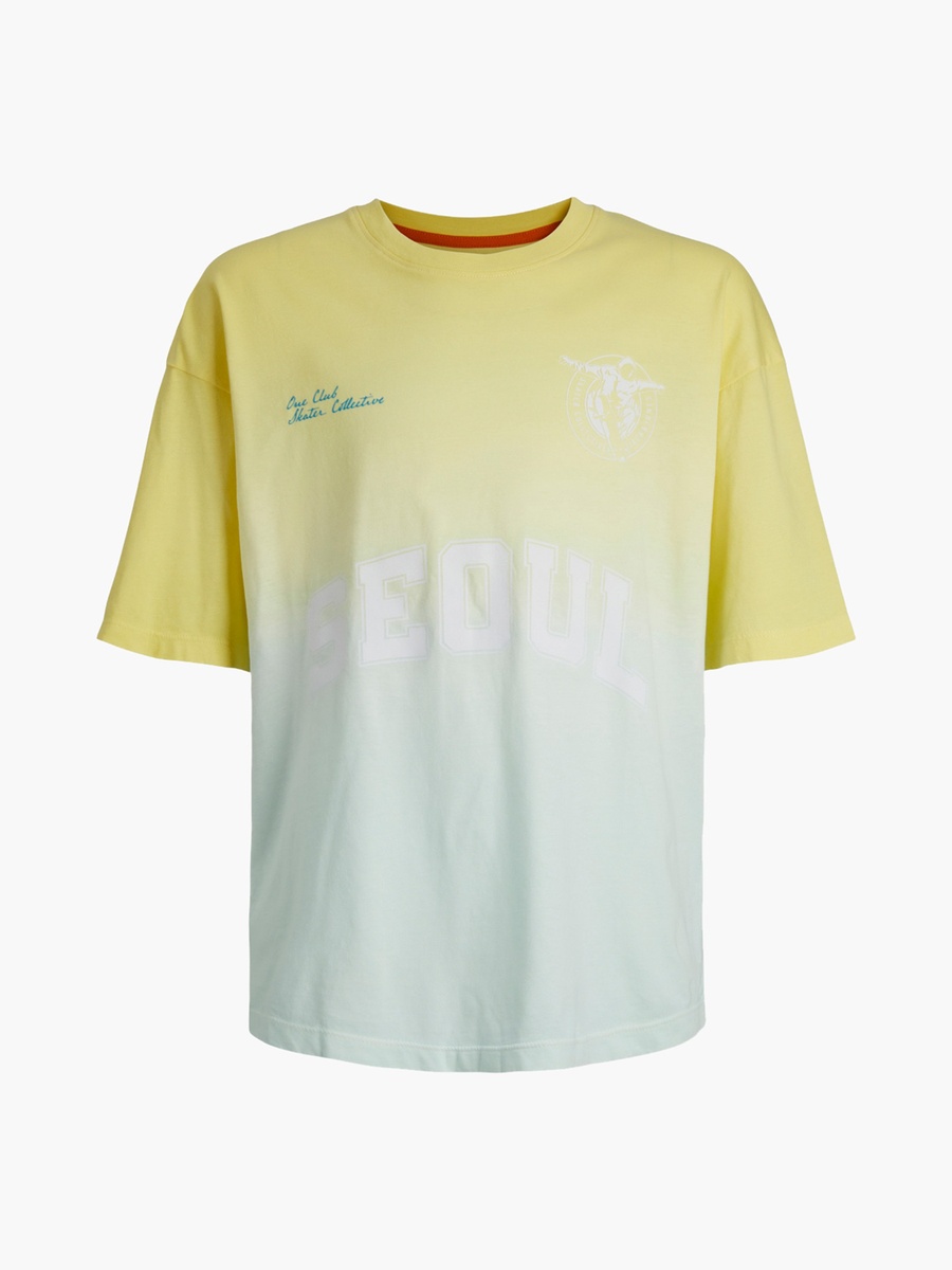 Printed Crew Neck T-shirt with Short Sleeves